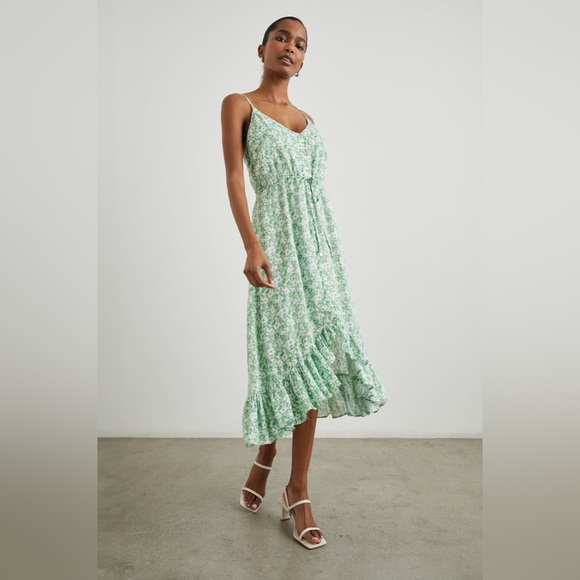 NWT Rails Frida Dress Green Texture Floral Sz M $229 - Picture 5 of 5